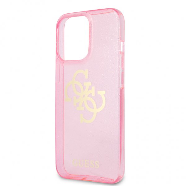 Guess iPhone 13 Pro Max Deksel Full Glitter Rosa