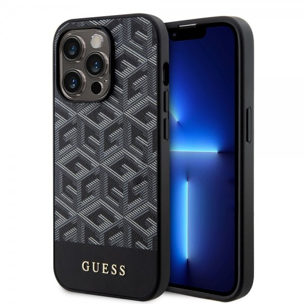 Guess iPhone 13 Pro Max Deksel G Cube MagSafe Svart