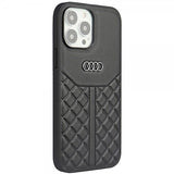 Audi iPhone 13 Pro Max Deksel Genuine Leather Case Svart
