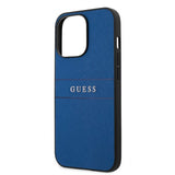Guess iPhone 13 Pro Max Deksel Hot Stamp Metal Logo Blå