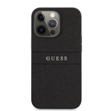 Guess iPhone 13 Pro Max Deksel Hot Stamp Metal Logo Svart