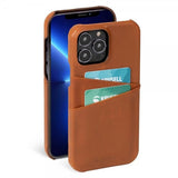 Krusell iPhone 13 Pro Max Deksel Leather CardCover Cognac Brown