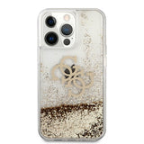 Guess iPhone 13 Pro Max Deksel Liquid Glitter Gull
