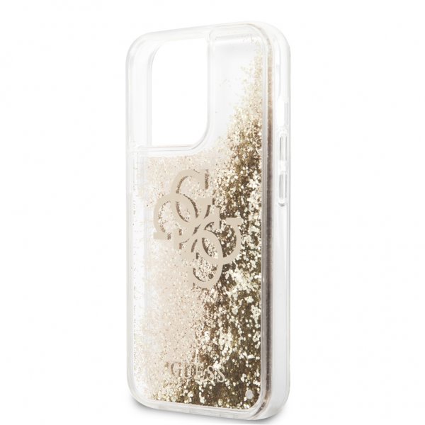 Guess iPhone 13 Pro Max Deksel Liquid Glitter Gull