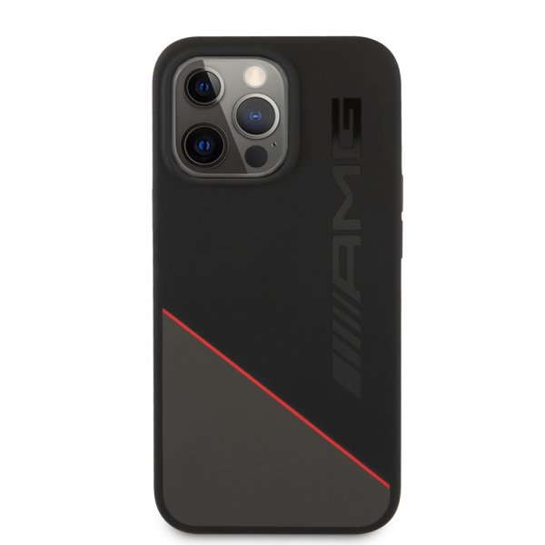 AMG iPhone 13 Pro Max Deksel Liquid Silicone Two Tone Svart