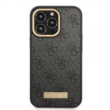 Guess iPhone 13 Pro Max Deksel Metal Plate Logo MagSafe Svart