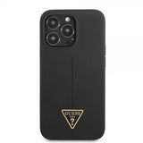 Guess iPhone 13 Pro Max Deksel Metal Triangle Svart