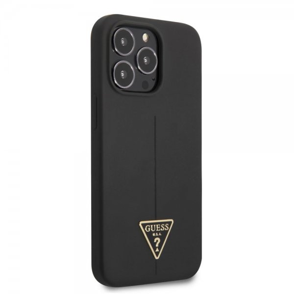 Guess iPhone 13 Pro Max Deksel Metal Triangle Svart