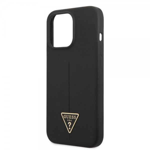 Guess iPhone 13 Pro Max Deksel Metal Triangle Svart