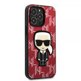 Karl Lagerfeld iPhone 13 Pro Max Deksel Monogram Iconic Patch Rød