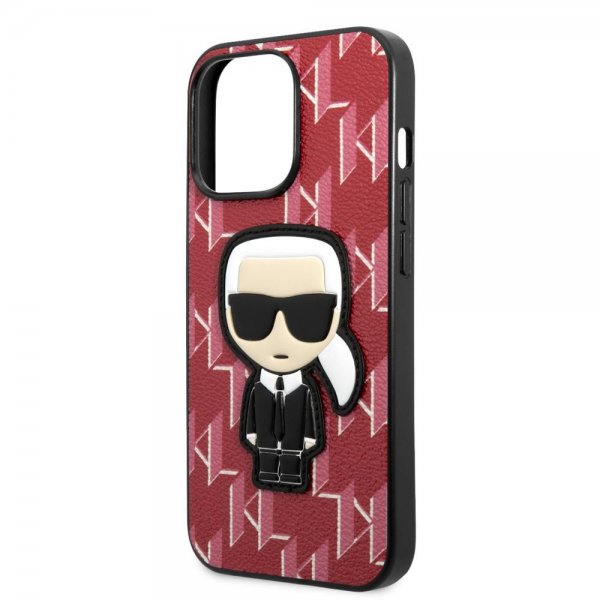 Karl Lagerfeld iPhone 13 Pro Max Deksel Monogram Iconic Patch Rød