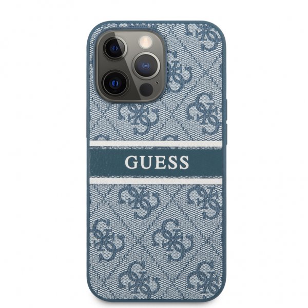 Guess iPhone 13 Pro Max Deksel Printed Stripe Blå