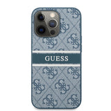 Guess iPhone 13 Pro Max Deksel Printed Stripe Blå