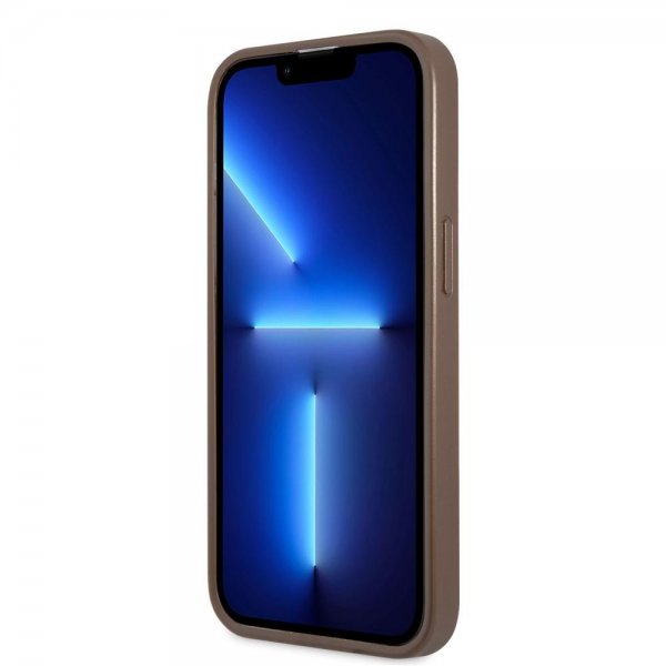 Guess iPhone 13 Pro Max Deksel Printed Stripe Bottom Brun