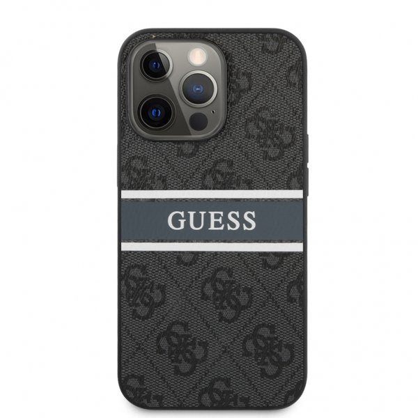 Guess iPhone 13 Pro Max Deksel Printed Stripe Grå