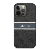 Guess iPhone 13 Pro Max Deksel Printed Stripe Grå