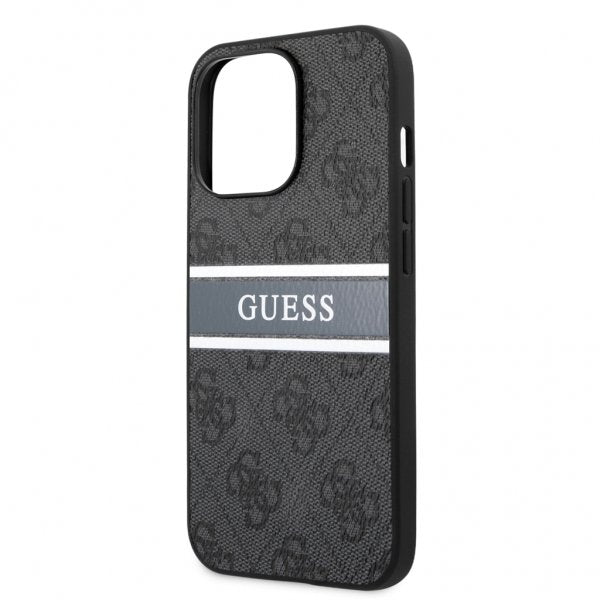 Guess iPhone 13 Pro Max Deksel Printed Stripe Grå