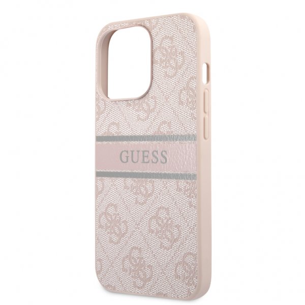 Guess iPhone 13 Pro Max Deksel Printed Stripe Rosa