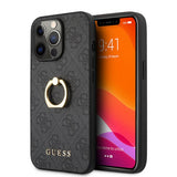 Guess iPhone 13 Pro Max Deksel Ring Stand Grå