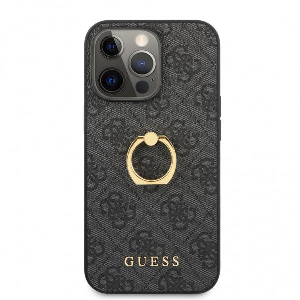 Guess iPhone 13 Pro Max Deksel Ring Stand Grå