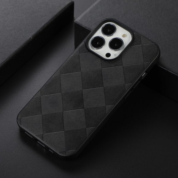iPhone 13 Pro Max Deksel Rutemønster Svart