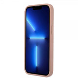 Guess iPhone 13 Pro Max Deksel Saffiano Metal Triangle Rosa