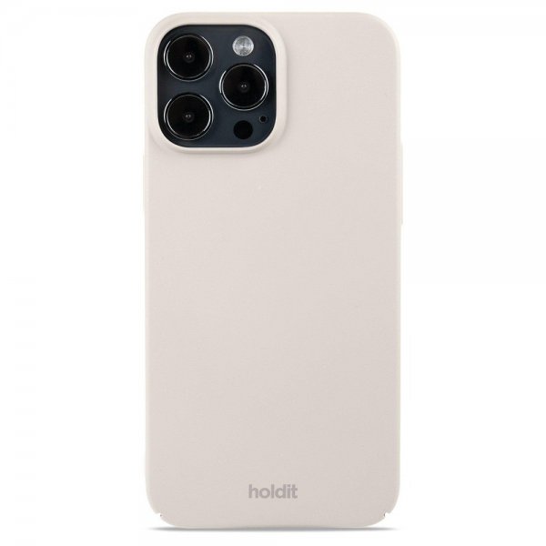 holdit iPhone 13 Pro Max Deksel Slim Case Light Beige