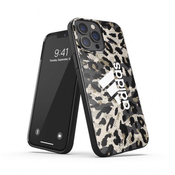 Adidas iPhone 13 Pro Max Deksel Snap Case Leopard Beige