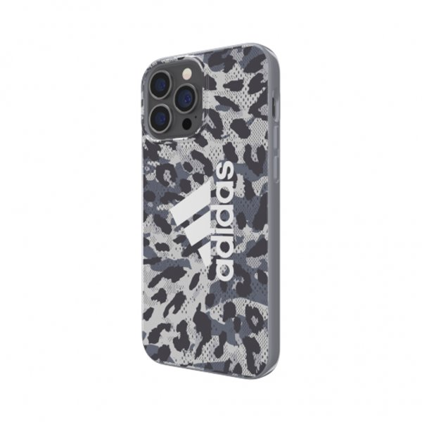 Adidas iPhone 13 Pro Max Deksel Snap Etui Leopard Grå