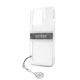 Guess iPhone 13 Pro Max Deksel Stripe Charm Grå