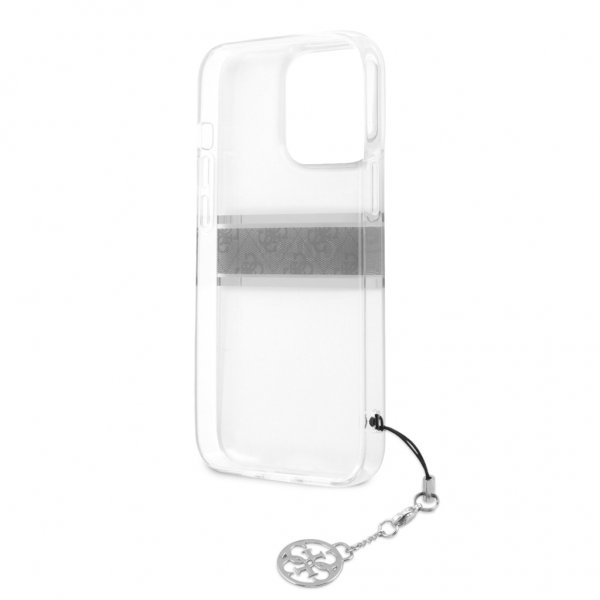 Guess iPhone 13 Pro Max Deksel Stripe Charm Grå
