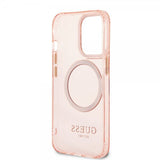 Guess iPhone 13 Pro Max Deksel Translucent MagSafe Rosa