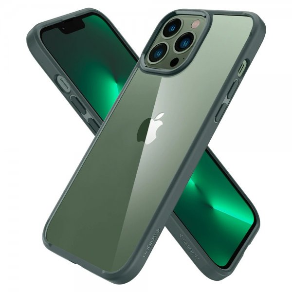 Spigen iPhone 13 Pro Max Deksel Ultra Hybrid Midnight Green