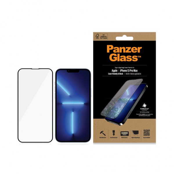 PanzerGlass iPhone 13 Pro Max Skjermbeskytter Edge-to-Edge Case Friendly