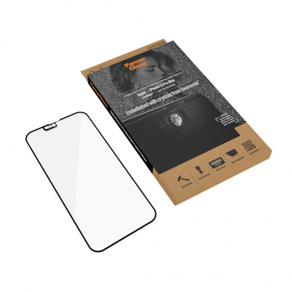PanzerGlass iPhone 13 Pro Max Skjermbeskytter Edge-to-Edge Swarovski CamSlider