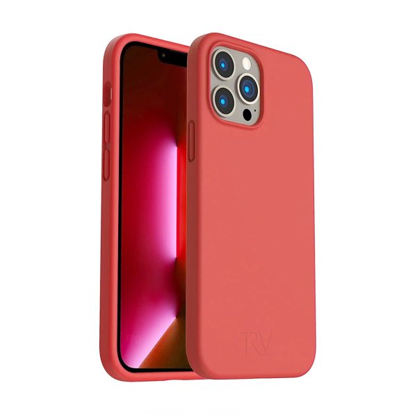 Rvelon iPhone 13 Pro Deksel Silikon Rosa