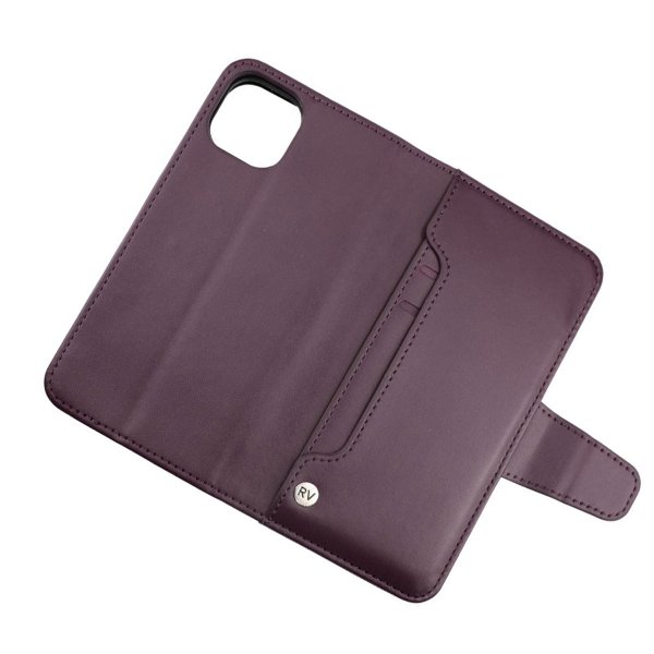 Rvelon iPhone 13 Pro Etui Utbrettbar Kortlomme Lilla