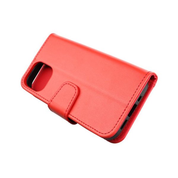 Rvelon iPhone 13 Pro Etui Utbrettbar Kortlomme Rød