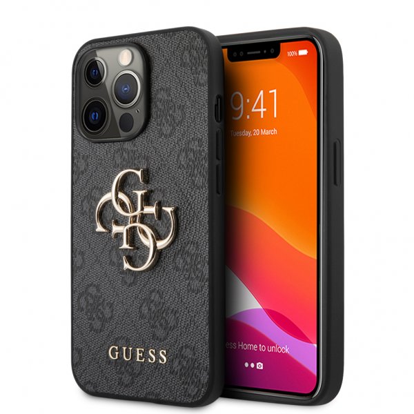 Guess iPhone 13 Pro Deksel Big Logo Grå