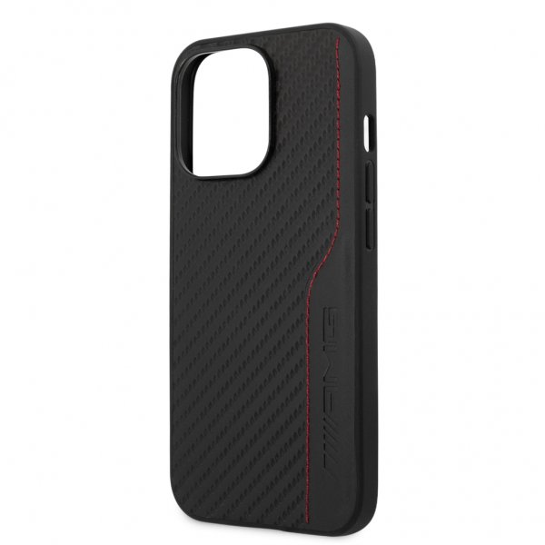 AMG iPhone 13 Pro Deksel Carbon Effect Stitching Svart
