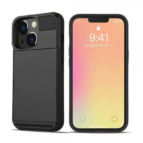 iPhone 13 Pro Deksel Card Slide Svart