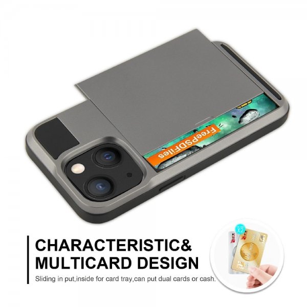 iPhone 13 Pro Deksel Card Slide Svart