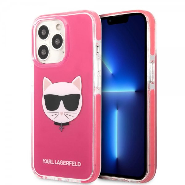 Karl Lagerfeld iPhone 13 Pro Deksel Choupette Fuchsia