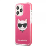 Karl Lagerfeld iPhone 13 Pro Deksel Choupette Fuchsia