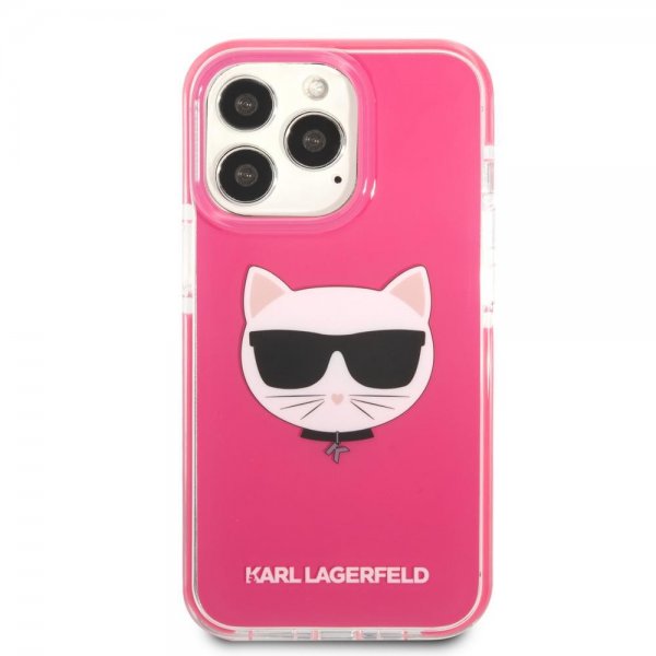 Karl Lagerfeld iPhone 13 Pro Deksel Choupette Fuchsia