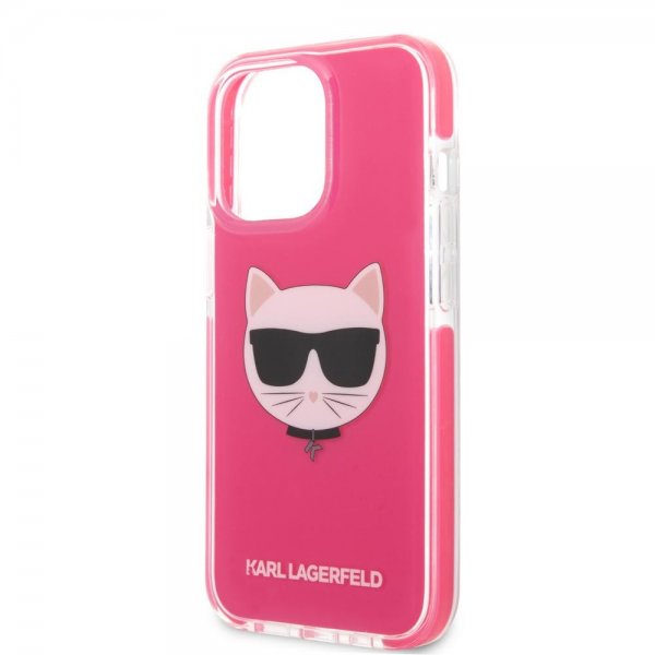 Karl Lagerfeld iPhone 13 Pro Deksel Choupette Fuchsia
