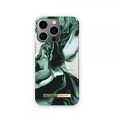 Ideal of Sweden iPhone 13 Pro Deksel Fashion Case Golden Olive Marble