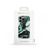 Ideal of Sweden iPhone 13 Pro Deksel Fashion Case Golden Olive Marble