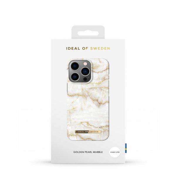 Ideal of Sweden iPhone 13 Pro Deksel Fashion Case Golden Pearl Marble