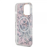 Guess iPhone 13 Pro Deksel Flower MagSafe Rosa